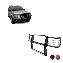 Black Horse Off Road - Black Horse 17F80218MA-PLR Black Grille Guard w/LED for Explorer/Mountaineer - Image 1