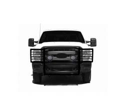 Black Horse Off Road - Black Horse 17FB26MA-PLFB Black Grille Guard w/LED Ford F250/F350/F450/550 SD - Image 2