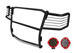 Black Horse Off Road - Black Horse 17FB23MA-PLR Black Grille Guard w/LED for Ford F250/F350/F450/F550 - Image 2