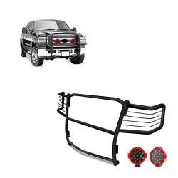 Black Horse Off Road - Black Horse 17FB23MA-PLR Black Grille Guard w/LED for Ford F250/F350/F450/F550 - Image 1