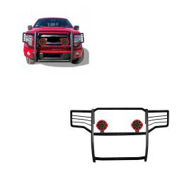 Black Horse Off Road - Black Horse 17FB26MA-PLR Black Grille Guard w/LED for Ford F250/F350/F450/F550 - Image 1