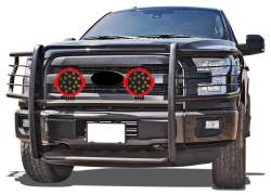 Black Horse Off Road - Black Horse 17FB28MA-PLR Black Grille Guard w/LED for Ford F250/F350/450/550 SD - Image 2