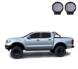 Black Horse Off Road - Black Horse RB08BK-PL69B Classic Roll Bar w/9" LED Black for 19-24 Ford Ranger - Image 2