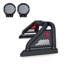 Black Horse Off Road - Black Horse RB08MT-PL69B Pro Roll Bar Kit w/9" LED Black for 19-24 Ford Ranger - Image 2