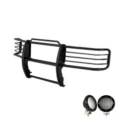 Black Horse Off Road - Black Horse 17FP26MA-PLFB Black Grille Guard w/LED for Expedition/F150 - Image 1