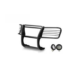 Black Horse Off Road - Black Horse 17FP27MA-PLFB Black Grille Guard w/LED for Ford Expedition/F150/250 - Image 2