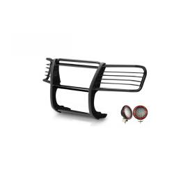 Black Horse Off Road - Black Horse 17FP27MA-PLFR Black Grille Guard w/LED for Ford Expedition/F150/250 - Image 2