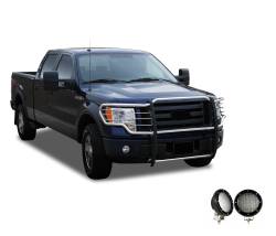 Black Horse Off Road - Black Horse 17FP30MSS-PLFB SS Grille Guard w/LED for 09-14 Ford F150 - Image 2