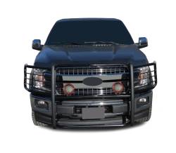 Black Horse Off Road - Black Horse 17FP32MA-PLFR Black Grille Guard w/LED for 15-25 Ford F150 - Image 2