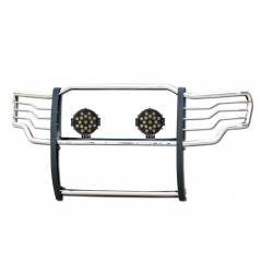 Black Horse Off Road - Black Horse 17FP32MSS-PLB SS Grille Guard w/LED for 15-25 Ford F150 - Image 2
