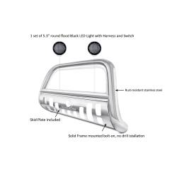 Black Horse Off Road - Black Horse CBS-FOE2011SP-PLFB Bull Bar5.3" LED's for 03-17 Expedition/Navigator - Image 2