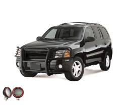 Black Horse Off Road - Black Horse 17GD26MA-PLFR Black Grille Guard w/LED for Envoy XL - Image 2