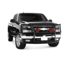 Black Horse Off Road - Black Horse 17GT25MA-PLR Black Grille Guard w/LED for Silverado 1500/1500HD - Image 2