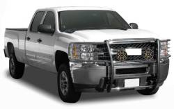 Black Horse Off Road - Black Horse 17GT27MSS-PLB SS Grille Guard w/LED for 14-18 Silverado 1500 - Image 2