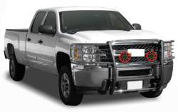 Black Horse Off Road - Black Horse 17GT27MSS-PLR SS Grille Guard w/LED for 14-18 Silverado 1500 - Image 2