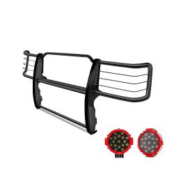 Black Horse Off Road - Black Horse 17GT28MA-PLR Black Grille Guard w/LED for Silverado 2500HD/3500 - Image 1