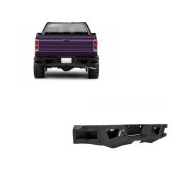 Black Horse Off Road - Black Horse ARB-F106 Armour HD Black Rear Bumper for 06-14 Ford F150 - Image 1