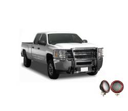 Black Horse Off Road - Black Horse 17GT27MSS-PLFR SS Grille Guard w/LED for 14-18 Silverado 1500 - Image 2