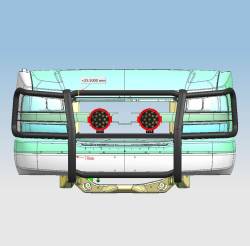 Black Horse Off Road - Black Horse 17GV02MA-PLR Black Grille Guard w/LED for 15-24 Chevy Exp Passenger - Image 2