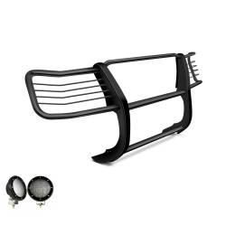Black Horse Off Road - Black Horse 17GT28MA-PLFB Black Grille Guard w/LED for Silverado 2500HD/3500 - Image 2
