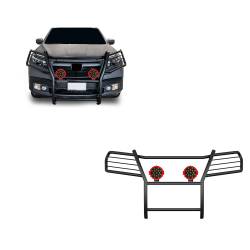 Black Horse Off Road - Black Horse 17H01MA-PLR Black Grille Guard w/LED for 16-19 Honda Ridgeline - Image 1