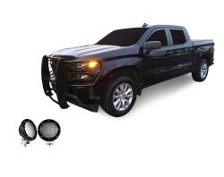 Black Horse Off Road - Black Horse 17GT29MA-PLFB Black Grille Guard w/LED for Silverado 1500/LTD - Image 2