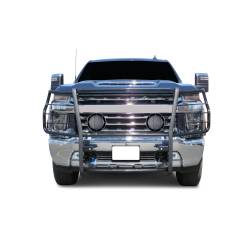 Black Horse Off Road - Black Horse 17GT30MA-PLFB Black Grille Guard w/LED for Silverado 2500HD/3500 - Image 1
