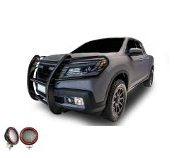 Black Horse Off Road - Black Horse 17H01MA-PLFR Black Grille Guard w/LED for 16-19 Honda Ridgeline - Image 2