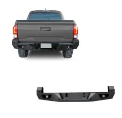 Black Horse Off Road - Black Horse ARB-TA16-KIT Armour HD Black Rear Bumper for 16-23 Toyota Tacoma - Image 1