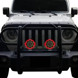 Black Horse Off Road - Black Horse 17JPJLMA-PLR Black Grille Guard w/LED for Jeep Gladiator & Wrangler - Image 2