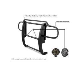 Black Horse Off Road - Black Horse 17JPWRMA-PLB Black Grille Guard w/LED for 07-17 Jeep Wrangler - Image 2