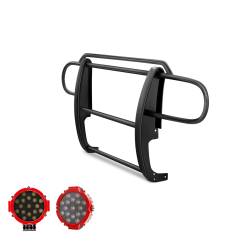 Black Horse Off Road - Black Horse 17JPWRMA-PLR Black Grille Guard w/LED for 07-17 Jeep Wrangler JK - Image 1