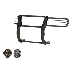 Black Horse Off Road - Black Horse 17NE23MA-PLB Black Grille Guard w/LED for QX4/Pathfinder - Image 2