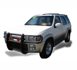 Black Horse Off Road - Black Horse 17NE23MA-PLR Black Grille Guard w/LED for QX4/Pathfinder - Image 2