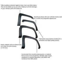 Black Horse Off Road - Black Horse FOESI07S OE Factory Style Fender Flares Blk Silverado 1500-2500-3500 - Image 2