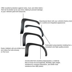Black Horse Off Road - Black Horse FOESI99 OE Factory Style Fender Flares Blk 99-06 Silverado 1500-3500 - Image 2