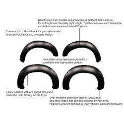 Black Horse Off Road - Black Horse FPSFO17 FENDER FLARES RIVETED Style Black for 07-13 Toyota Tundra - Image 2