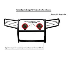 Black Horse Off Road - Black Horse 17NR26MA-PLR Black Grille Guard w/LED for Nissan Armada/Titan - Image 2