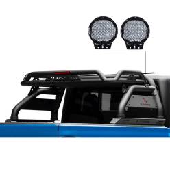 Black Horse Off Road - Black Horse ATR22-PL69B Atlas Roll Bar Kit 9" LED Black for 22-24 Frontier - Image 2