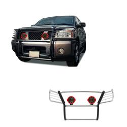 Black Horse Off Road - Black Horse 17NR26MSS-PLR SS Grille Guard w/LED for Nissan Armada/Titan - Image 1