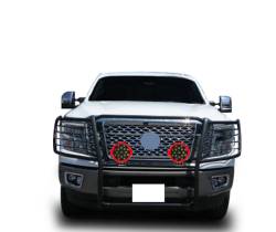 Black Horse Off Road - Black Horse 17NR28MA-PLR Black Grille Guard w/LED for 16-24 Nissan Titan XD - Image 2