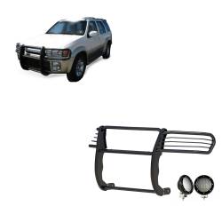 Black Horse Off Road - Black Horse 17NE23MA-PLFB Black Grille Guard w/LED for QX4/Pathfinder - Image 1