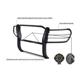 Black Horse Off Road - Black Horse 17SG598MA-PLB Black Grille Guard w/LED for 98-07 Toyota Land Cruiser - Image 2