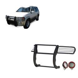 Black Horse Off Road - Black Horse 17NE23MA-PLFR Black Grille Guard w/LED for QX4/Pathfinder - Image 1