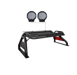 Black Horse Off Road - Black Horse ATRB-NIFRB-PL69B Atlas Roll Bar 9" LED's Black 05-21 Nissan Frontier - Image 1