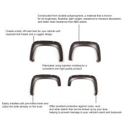 Black Horse Off Road - Black Horse FPSSI20 FENDER FLARE RIVETED Style Black 20-23 Silverado 2500HD/3500 - Image 1
