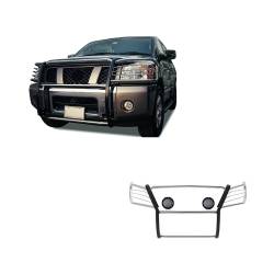 Black Horse Off Road - Black Horse 17NR26MSS-PLFB SS Grille Guard w/LED for Armada/Titan/Titan - Image 1