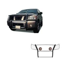 Black Horse Off Road - Black Horse 17NR26MSS-PLFR SS Grille Guard w/LED for Armada/Titan/Titan - Image 1