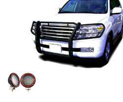 Black Horse Off Road - Black Horse 17SG598MA-PLFR Black Grille Guard w/LED 98-07 Toyota Land Cruiser - Image 2