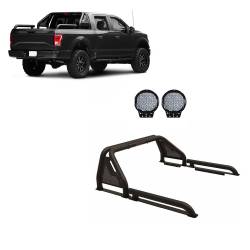 Black Horse Off Road - Black Horse GLRB-01B-PL69B Gladiator Roll Bar Kit w/9" LED Lights for Titan - Image 1